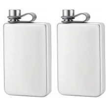 Stainless Steel 9oz Pocket Hip Flask Drink Whiskey Flasks Russian Liquor Pot Painted Wine Bottle As Gift Silver
