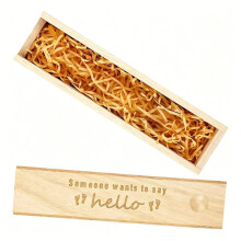 Pregnancy Test Keepsake Box Surprise Pregnancy Announcement Box Wooden Baby Baby Memory Souvenir Collection Case