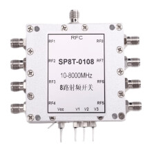 SP8T for RF 10MHz-8GHz Single Pole Eight Throw RF Microwave Signal Switcher for Radio