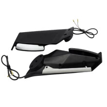 Motorcycle Fairing Winglet Rearview Mirror with LED Turn Signal Light for CBR650R CBR500R CBR400R