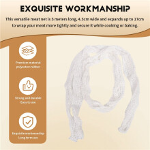 5 Meter 2 Roll Meat Net, Ham Sausage Net, Grilled Chicken Barbecued Pork Sausage Bag, Cooked Food Binding Wire Elbow Net