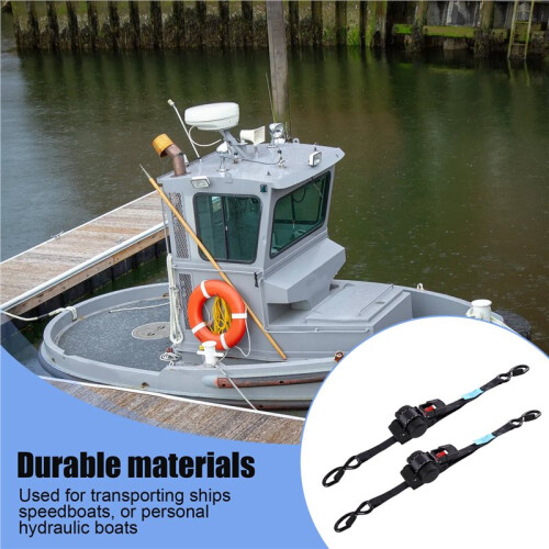 Retractable Auto Ratchet Straps ,Automatic Shrink Bundle Tape Transom Tie Downs for Boat, Motorcycles, Jet Ski 2