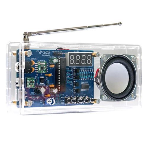 DIY FM Radio Electronics Kit Adjustable Frequency 87.5-108 MHz Practice Project Board the RDA5807M Module for Beginners
