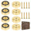 Conjunto de 8 Pés de Latão para Tábua de Corte com Almofadas Antiderrapantes - 3 X 1 cm (1,18 X 0,39 Polegadas), Dourados, para Móveis 2
