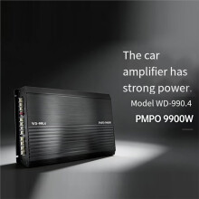 Amplificatore per Auto A 4 Canali da 12 V, 9900 W, Potenziamento Audio, Stereo Surround, Subwoofer Passivo, Lettore Audio