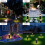 4PCS Solar Powered Solar-Powered De-Icing Light, Solar Outdoor De-Icing Light, Solar Ground Plug-in Light Warm Light 3