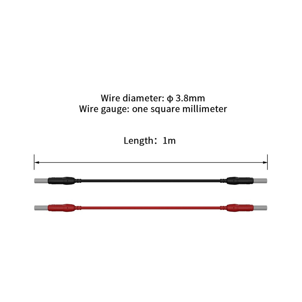 Qss 4Mm Retractable Safety Banana Plug To Banana Plug Test Lead Red Black 1M Nickel Plated Copper Banana Plug Q.70019 4713943046252