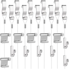 10 Pcs Picture Rail Hanging System Kit Picture Rail Hooks and Wire Adjustable Pictures Hangers with Nylon Cord
