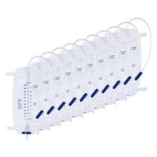 Verpakking van 10 Steriele Urinezakken voor de Benen van 1000 Ml, Professionele Urinezakken voor de Benen met Terugslagklep voor Mannen en Vrouwen