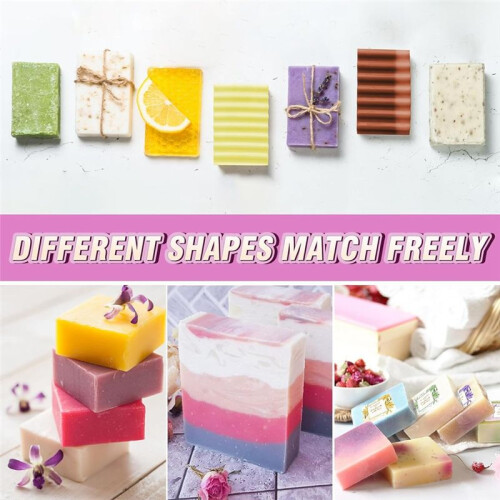 Soap Making Supplies - Flexible Rectangular Bread Mold with Wooden Box for Soap Making 47 Oz B 2