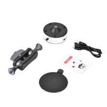 Support de Montage à Ventouse Électrique pour Caméra pour Pocket 4/3, Support pour Tableau de Bord de Voiture avec Forte Aspiration