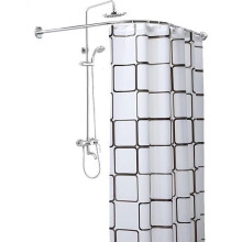 Punch-Free Bathroom Curtain Rail Extendable Curved Shower Curtain Rod L Shaped Stainless Steel Shower Curtain Poles