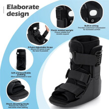 Opblaasbare Loopboot, Air Cam Walker Fractuurbot Orthopedische Boot voor Verstuikte Enkel, Korte Luchtwalker Brace M
