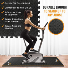 16 PCS Gym Mats for Home Gym Black Removable Foam Floor Tiles Eva Gym Flooring for Workout Interlocking Foam Tiles