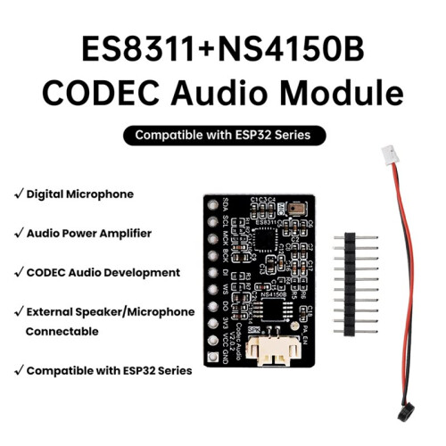 ES8311 NS4150B Audio Module Digital Amplifier with Mic ESP32-C3/S3 Development Boards External Microphone 1