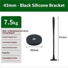 Flexible Silicone Washer & Dryer Door Prop Easy-to-Use Bendable Sturdy Stopper for Odor-Free Appliances Black