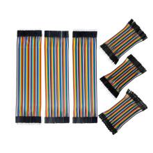 Kit de 240 Câbles Dupont, Câbles de Connexion de 10 et 20 cm, Connecteurs MF/mm/FF 40 Broches, Kit de Câbles Plats pour Plaque D'Essai