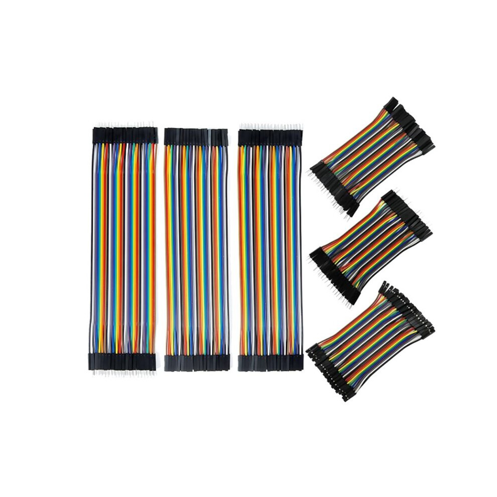 240Pcs Dupont Wire Kit, 10Cm And 20Cm Jumper Cables, 40-Pin M-F/M-M/F-F, Breadboard Jumper Ribbon Cables Kit 4711069261108