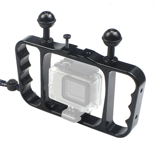 Underwater Action Camera Diving Rig Dual Handheld Diving Bracket Flashlight Stand Selfie Stick Stabilizer for  13 2