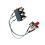 2-Way Button Type Sound Switching Board Signal Input Not Common-Ground Mechanical  Type with 0.5M Shielded Wire 7