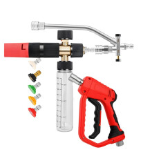 Pressure Washer Gun Foam Cannon with Dual Connector Accessory, No Dilution Required, Stainless Steel Gun