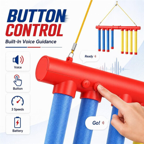 Challenge Falling Sticks Reaction Training Tool Adjustable Speed Catching Stick for Hand Eye Coordination Reaction 2