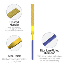 Zestaw Pilników Diamentowych DiamondNeedle File Set do Szlifowania, Polerowania i Grawerowania Metalu, Szkła i Kamienia