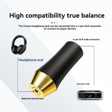 Vergoldeter XLR-4-Pin-Stecker auf 3,5-mm-Klinkenbuchse (Symmetrisch) - HiFi-Kopfhörer-Audiokonverter
