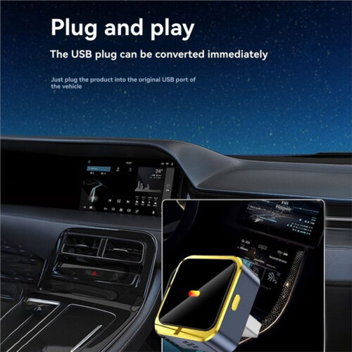 2in1 Wireless Carplay Android AUTO Switchable Android/IOS BT5.0  AI Box USB Adapter Wired to Wireless Carplay