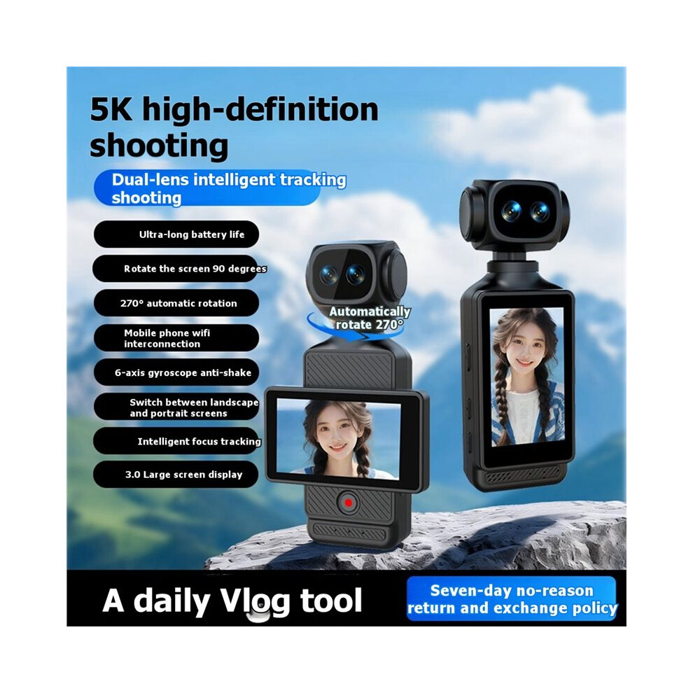 5K Digital Video Camera Eis Anti-Shake Action Camara Dual Lens Wifi Pocket Vlog Cam For Video Camcorder 6033855019242