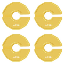 4 Stück Gym Micro-Type Hantelscheiben, Bruchteil-Gewichtsscheiben, Gummi, Bruchteil-Gewichtsscheiben, Zusatzwechsel, Gelb, 0,5 Kg