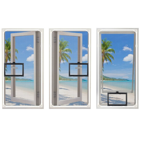 Magnetic Window Screen with Small Window, Enhanced Wind Resistance, Easy Installation Black