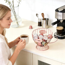 Metal Coffee Pod Holder Wire Coffee Pods Storage Basket Espresso Capsule Storage for Home Kitchen Cafe Hotel