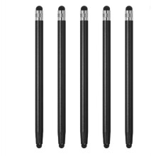 Lot de 5 Stylets pour Écrans Tactiles, Double Pointe en Caoutchouc, Stylet Capacitif Universel pour Téléphones et Tablettes