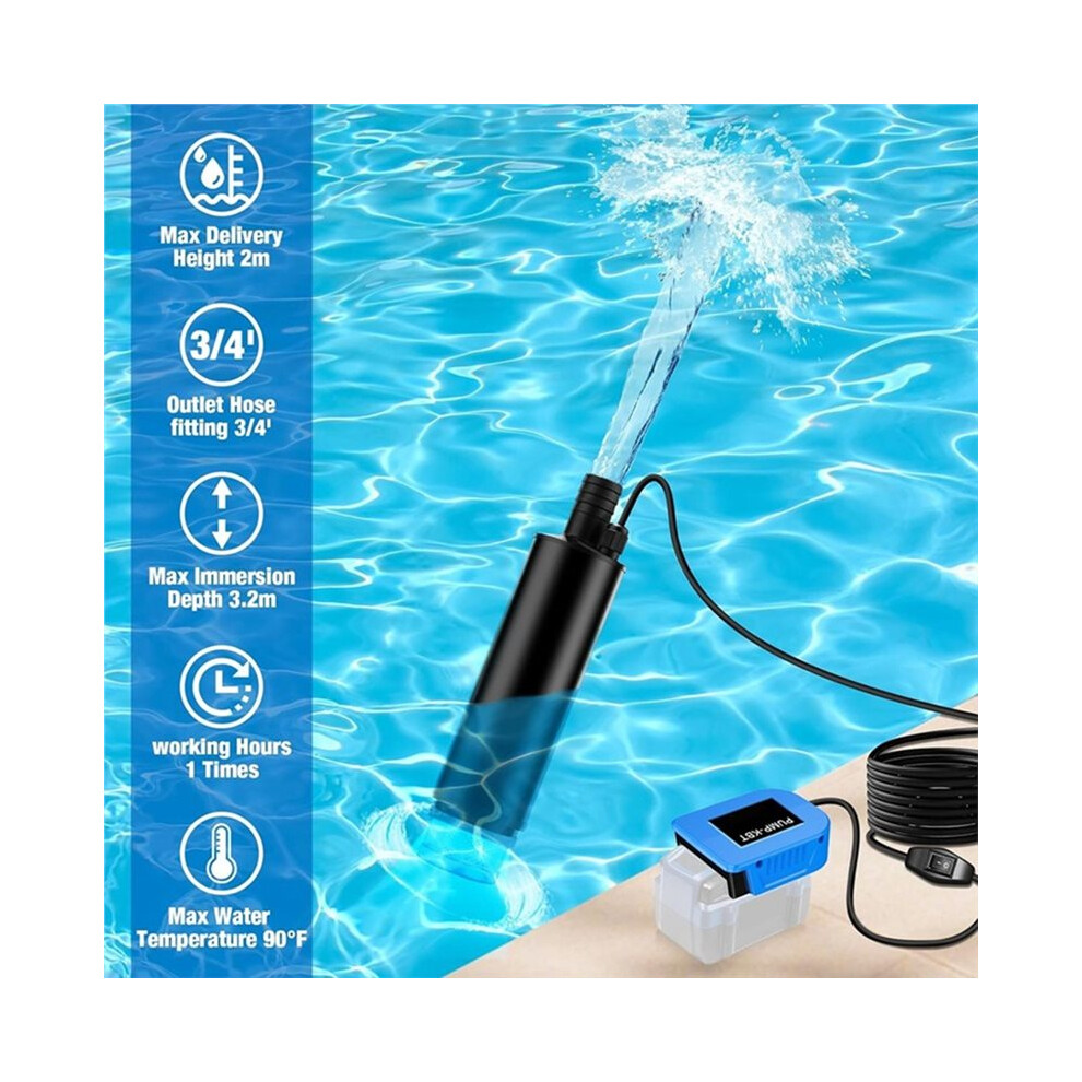 Water Transfer Pump For Kobalt 24V Battery, Cordless Pump For Garden Camping Kiddie Pool Fish Tank Rv 4712984485044