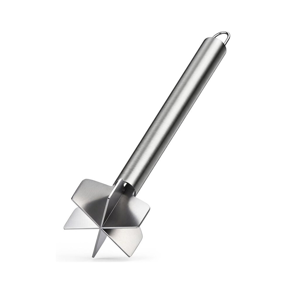 Stainless Steel Meat Masher, 6 Blade Ground Beef Chopper Tool, Potato Masher With Handle 6033833518583