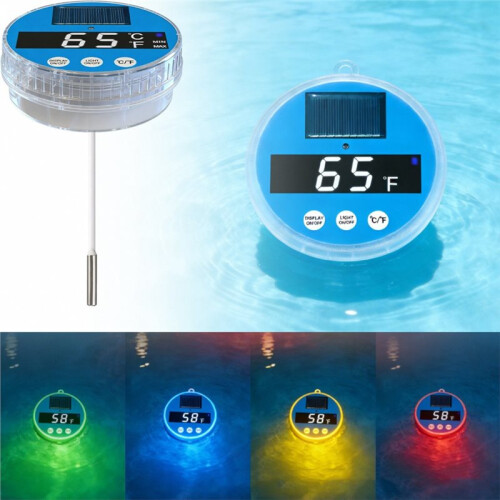 Flytande Digital Pooltermometer, Solcellsdriven Flytande Termometer för Pool, Badkar, Spa, Bubbelpool, Dammar, Temperaturmätare 1