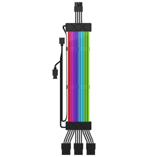 Câble D'Extension ARGB 12+4 Broches pour Carte Mère GPU, Alimentation D'Ordinateur, Noir