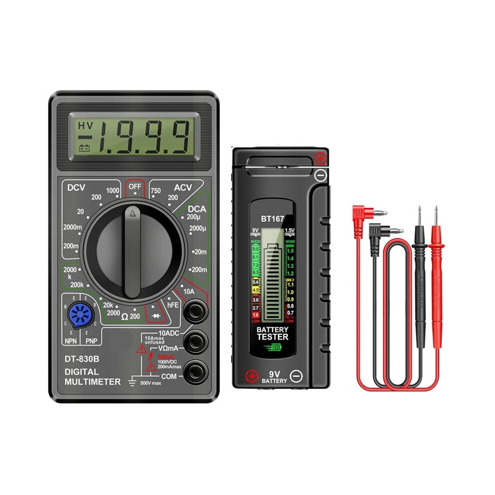 Handheld Digital Multimeter Professional Volt Amp Ohm Tester Voltmeter Ammeter Meter Dt830b 6032845702270