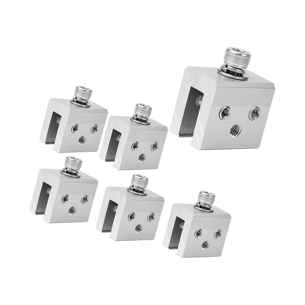 6Pcs Solar Panel Bracket Set, Photovoltaic Panel Roof Bracket Clamp, Metal Roof Panel Seam U-Clamp Mounting Accessory 4712094660126