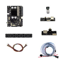 App DSP Tuned 2.1 Amplifier 2x50W Subwoofer 100W Effects WS2812 Inputs TF/USB/SPDIF/AUX Output I2S A