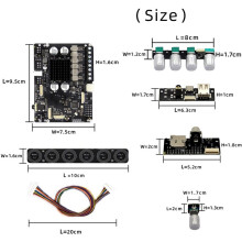 App DSP Tuned 2.1 Amplifier 2x50W Subwoofer 100W Effects WS2812 Inputs TF/USB/SPDIF/AUX Output I2S B
