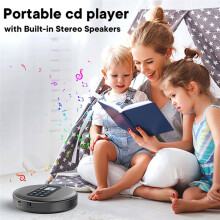 Przenośny Odtwarzacz CD z i Głośnikami, Ładowalny Odtwarzacz CD Walkman z Odtwarzaczem Discman i Słuchawkami