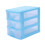 3X  Translucent Drawer Type Plastic Storage Box( 3 Layers) 2