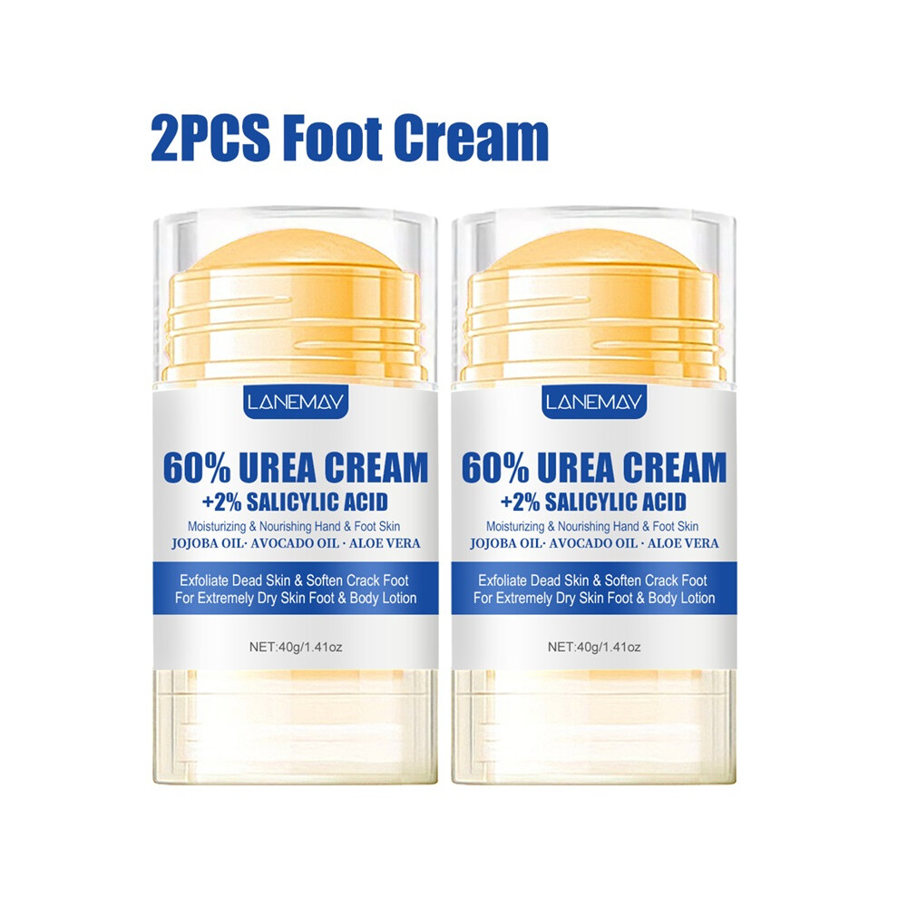 Stoyotu Cream 2Pcs Ultra-Hydrating 60% Urea Foot For Softening Dry Cracked Feet Gentle Exfoliation Peeling Foot Care Moisturizing