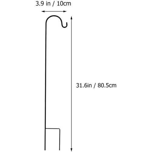 2X Shepherd Hooks Estaca de Jardim Resistente à Ferrugem 1