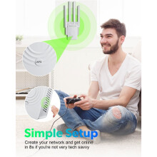 Repetidor Wi-Fi Inalámbrico de 300 Mbps, Amplificador de Señal de Red, Extensor de Enrutador Inalámbrico B