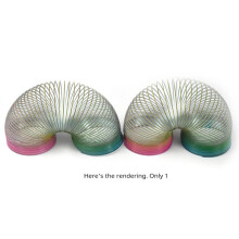 Gradient Color Magic Metal Science Toy Wave Spring för Möbler