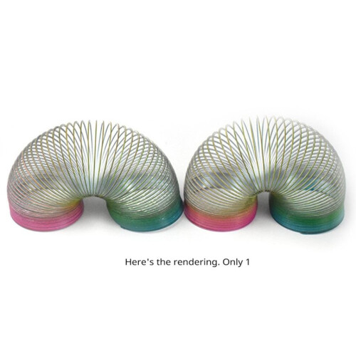 Gradient Color  Magic Metal Science Toy Wave Spring för Möbler
