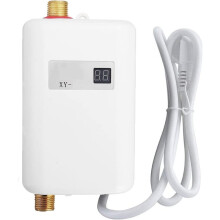 Chauffe-Eau Électrique, Chauffe-Eau Instantané Sans Réservoir de 3 000 W avec Écran LCD, pour la Cuisine, Prise Américaine